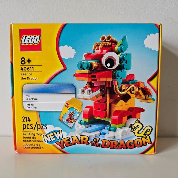 NIB LEGO 40611 Year of the Dragon 214pcs FACTORY SEALED RETIRED LIMITED EDITION - Picture 1 of 6